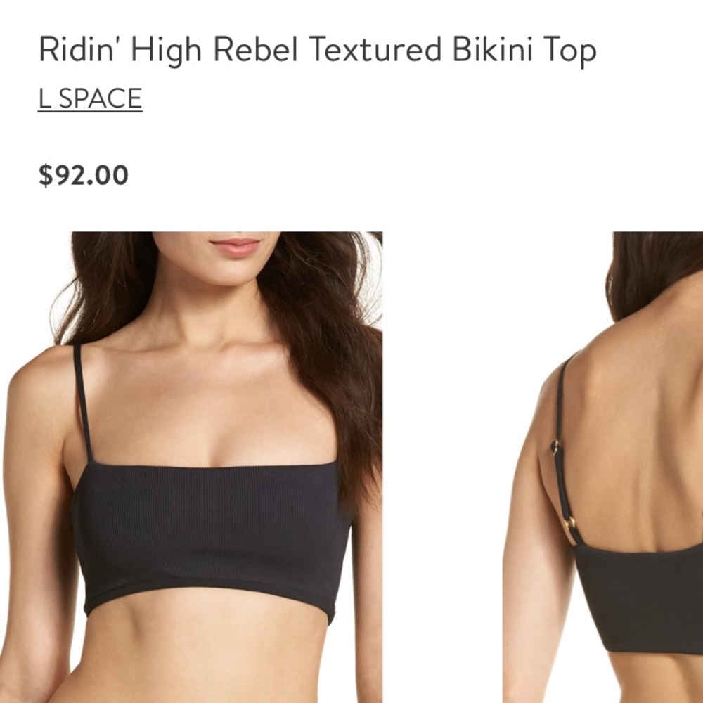 Lspace Black Bikini Top